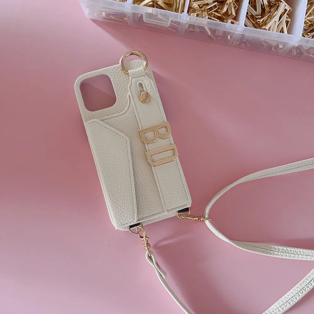 Coque avec écritures dorées