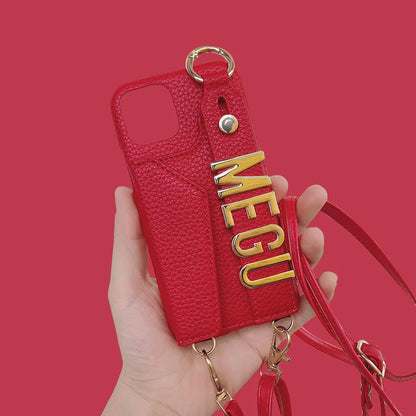 Coque avec écritures dorées