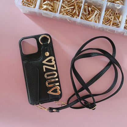 Coque avec écritures dorées